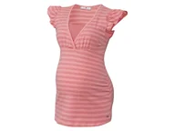 Bluzki ciążowe - bellybutton T-shirt/ top ciążowy i do karmienia damski, z bawełny (40, W paski/ koralowy/ różowy) - miniaturka - grafika 1