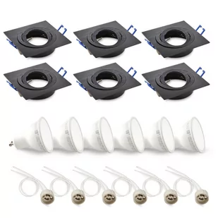 Zestaw 6x ruchoma oprawa halogenowa LUMO9 + LED GU10 5W zimnobiała - Oprawy, klosze i abażury - miniaturka - grafika 1