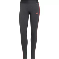 Legginsy - Legginsy damskie adidas Loungewear Essentials 3-Stripes szare HD1831 S - miniaturka - grafika 1