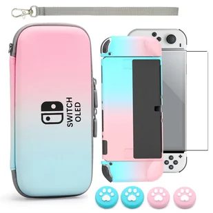 Zestaw ochronny Nintendo Switch Oled - Gradient Blue Powder - Akcesoria do Nintendo - miniaturka - grafika 1