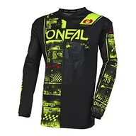 Odzież motocyklowa - O'Neal Męska koszulka Element Jersey Attack V23, czarna/neonowa, L, Czarny/neonowy, L - miniaturka - grafika 1