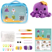 Pasmanteria - Zestaw do szydełkowania instrukcja szydełko włóczka projekt ośmiornica - miniaturka - grafika 1