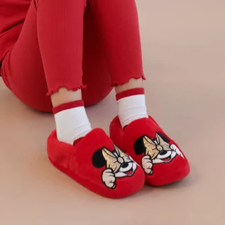 Buty dla dziewczynek - Sinsay - Kapcie Myszka Minnie - Czerwony - grafika 1