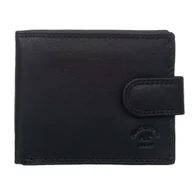 Portfele - Mały Portfel Męski RFiD Skórzany Natural Brand Czarny - miniaturka - grafika 1