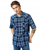 Koszule męskie - Koszula Wrangler SS WESTERN SHIRT 112362899 Latino Indigo L - miniaturka - grafika 1