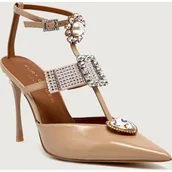 Czółenka - Kurt Geiger Skórzane szpilki BOW POINT GLADIATOR - miniaturka - grafika 1