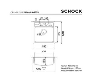 Schock MONO N-100S bronze - Zlewozmywaki - miniaturka - grafika 1
