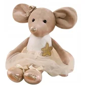 Maskotki i pluszaki - MASKOTKA PLSZOWA MYSZ MYSZKA BALETNICA BEŻOWA 40CM - miniaturka - grafika 1