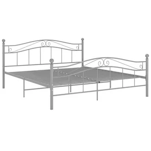 Lumarko Rama łóżka, szara, metalowa, 200 x 200 cm - Łóżka - miniaturka - grafika 3