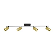 Lampy sufitowe - Tris lampa sufitowa (spot) 4xGU10 czarna/mosiądz SPL-46829-4-BK-GD - miniaturka - grafika 1
