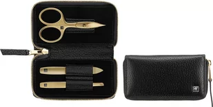 Akcesoria do manicure Twinox Gold Edition z nożyczkami w skórzanym etui 3 el. - Akcesoria do paznokci - miniaturka - grafika 1