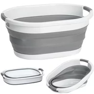 Inne artykuły do sprzątania - DUŻY KOSZ NA PRANIE MISKA SKŁADANA SILIKONOWA 25L - miniaturka - grafika 1