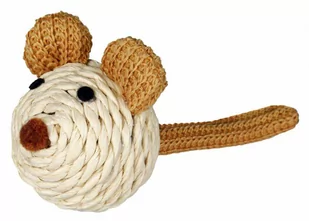 Trixie Zabawka Dla Kota Myszka Z Grzechotką Ze Sznurka 5Cm - Zabawki dla kotów - miniaturka - grafika 1