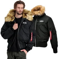 Odzież taktyczna i umundurowanie - Kurtka z kapturem Alpha Industries MA-1 45P Custom 113145 285 - Czarna/Odblaskowa - miniaturka - grafika 1