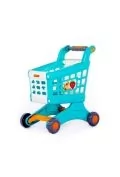 Zabawy w naśladowanie dorosłych - polesie 91529 wózek do sklepu natalia turkusowy - miniaturka - grafika 1