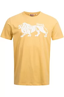 Koszulki męskie - Lonsdale Koszulka męska Endmoor, Pastel Yellow/White, XXL - grafika 1