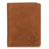 Portfele - Portfel Męski Paolo Peruzzi Skórzany Brązowy Rfid In-01-Br - miniaturka - grafika 1