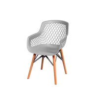 Fotele i krzesła ogrodowe - Fotel plastikowy szary - miniaturka - grafika 1