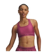 Biustonosze - Under Armour Biustonosz Crossback Mid - Fuchsia Dusk / / Ciemny kasztanowy - XS - miniaturka - grafika 1
