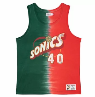 Koszulki sportowe męskie - Koszulka Mitchell & Ness NBA Seattle Supersonics Shawn Kemp Tie Dye Cotton Tank - grafika 1