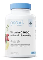 Witaminy i minerały - Osavi Witamina C z rutyną i dziką różą, 1000 mg Witamina C z rutyną i dziką różą, 120 kapsułek wegańskich - miniaturka - grafika 1