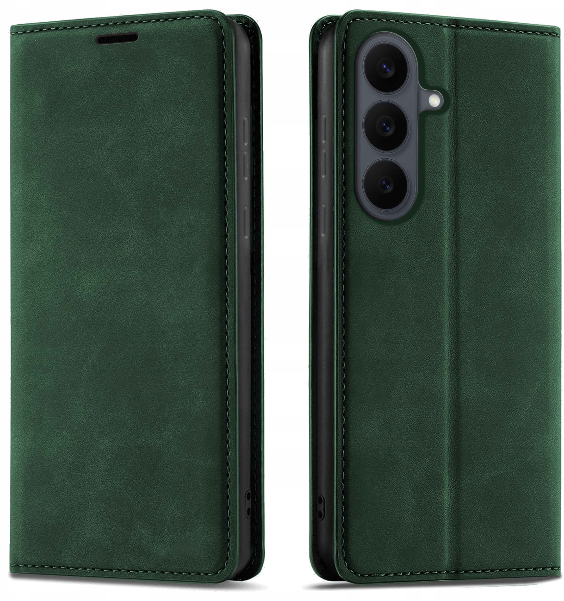 krainaGSM Etui Z Klapką Do Samsung S26 Fe Zamykane Magnetyczne Skórzane + Szkło 9H