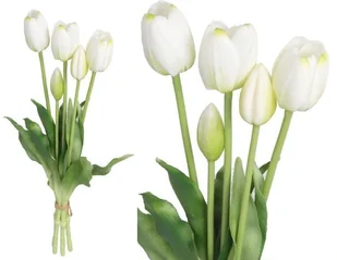 TULIPANY BUKIET TULIPANÓW GUMOWANE GUMOWE SILIKONOWE JAK ŻYWE - Sztuczne kwiaty - miniaturka - grafika 1
