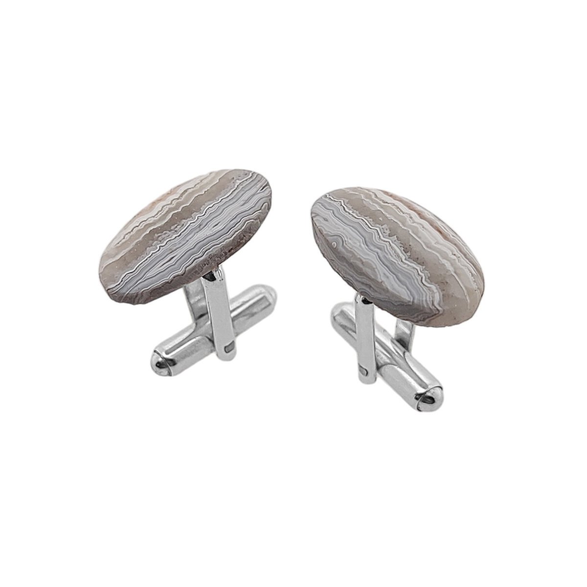 Spinki do mankietów Agat Crazy Lace (S1387) Srebro [925]