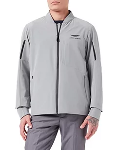 HACKETT LONDON Męska kurtka AMR Prometheus BOMBR, szara (srebrno-szara), XL, Szary (srebrno-szary), XL - Kurtki męskie - miniaturka - grafika 1