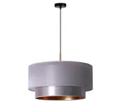 Lampy sufitowe - Duolla - Żyrandol na lince NANTES 1xE27/15W/230V śr. 45 cm srebrny/miedź - miniaturka - grafika 1