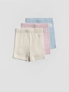 Reserved - Bawełniane szorty 3 pack - pastelowy róż - Spodenki dla niemowląt - miniaturka - grafika 1