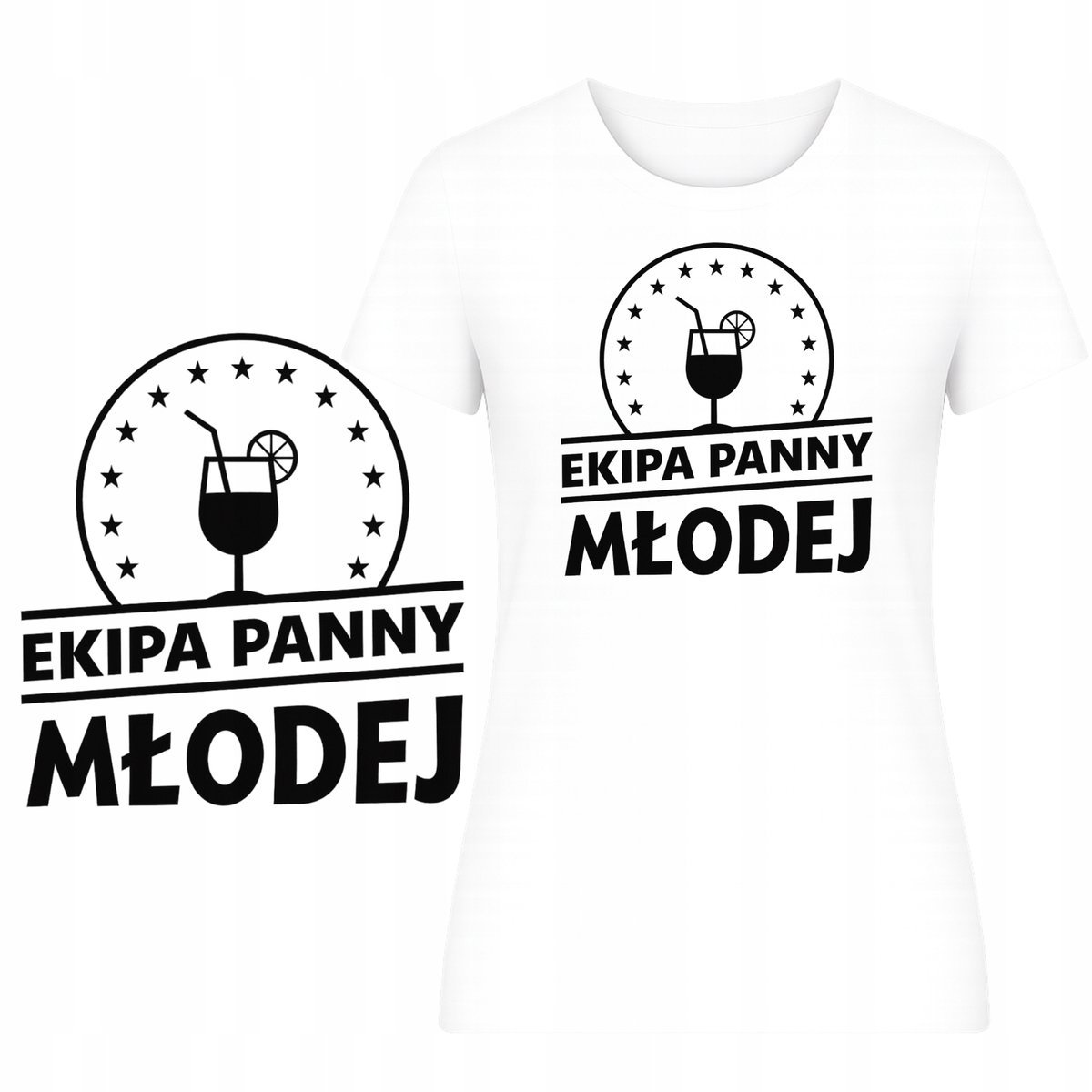 T-SHIRT DAMSKI NA WIECZÓR PANIEŃSKI KOSZULKA ŚMIESZNY NADRUK PANIEŃSKIE M