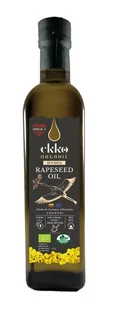 Olej rzepakowy do gotowania i smażenia tłoczony na zimno BIO 500 ml Ekko - Olej spożywczy - miniaturka - grafika 1