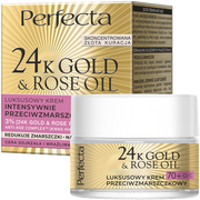 Kremy do twarzy - Perfecta 24K Gold&Rose Oil Luksusowy krem przeciwzmarszczkowy na dzień i na noc 70+ - miniaturka - grafika 1