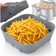 Akcesoria i części AGD - TEMU Wkład Silikonowy do Frytkownicy Beztłuszczowej 20×20 cm • Elastyczny Koszyk Air Fryer z Uchwytami • Odporny do 220°C • Nieprzywierający, - miniaturka - grafika 1