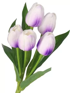 TULIPANY BUKIET TULIPANÓW GUMOWANE GUMOWE SILIKONOWE JAK ŻYWE - Sztuczne kwiaty - miniaturka - grafika 1