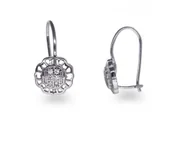 Kolczyki - Srebrne kolczyki Ag 925 rodowane ażurowe 1310322KS - miniaturka - grafika 1