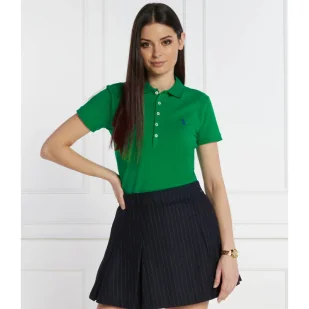 POLO RALPH LAUREN Polo Julie | Slim Fit | pique - Koszulki i topy damskie - miniaturka - grafika 1
