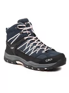 Buty trekkingowe damskie - CMP Trekkingi Kids Rigel Mid Treking Shoe Wp 3Q12944J Granatowy - miniaturka - grafika 1