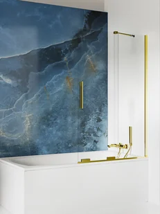 Parawan nawannowy New Trendy Smart 160x150 cm 2-częściowy przesuwny uniwersalny light gold EXK-4310-WU - Parawany nawannowe - miniaturka - grafika 1