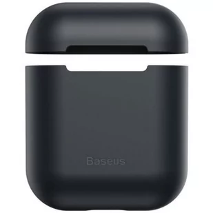 Baseus Baseus Super Thin | Etui silikonowe case pokrowiec na słuchawki AirPods 2gen / 1gen | czarny WIAPPOD-BZ01 - Akcesoria do słuchawek - miniaturka - grafika 1