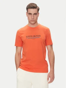 Tommy Hilfiger T-Shirt Brand Love MW0MW40324 Pomarańczowy Regular Fit - Koszulki męskie - miniaturka - grafika 1