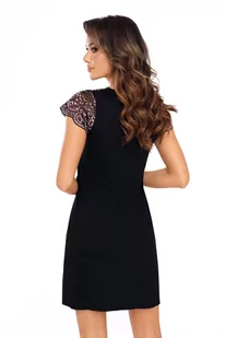 Koszulka Larisa Black (Rozmiar 38) - Piżamy damskie - miniaturka - grafika 3