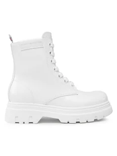 Tommy Hilfiger Kozaki T4A5-33039-1453 M Biały - Buty dla dziewczynek - miniaturka - grafika 1