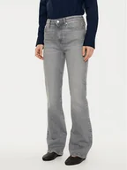 Spodnie damskie - Tommy Hilfiger Jeansy WW0WW43703 Szary Flare Fit - miniaturka - grafika 1