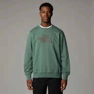 Bluzy męskie - felpa uomo the north face nf0a8c1caqi1 - m drew peak light crew duck green - miniaturka - grafika 1