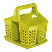 Suszarki do naczyń - Ociekacz na sztućce Asca 4-komorowy zielony DOMOTTI - miniaturka - grafika 1