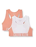 Biustonosze - calvin klein Biustonosz dziewczęcy Bralette, Pinkmocha/Pvhwhite, 8-10 lat (2 sztuki), Pinkmocha/Pvhwhite, 8 lat - miniaturka - grafika 1