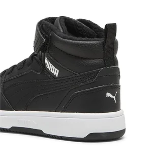 PUMA Rebound V6 Mid WTR AC+ PS, trampki dziecięce, Shadow Gray Puma Czarna Puma Biała, 30.5 EU - Buty dla dziewczynek - miniaturka - grafika 1