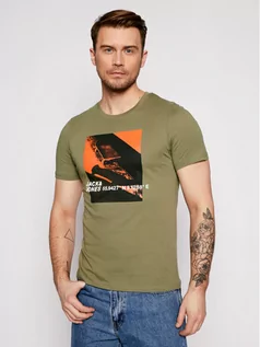Koszulki męskie - Jones Jack T-Shirt Jump 12185041 Zielony Slim Fit - grafika 1